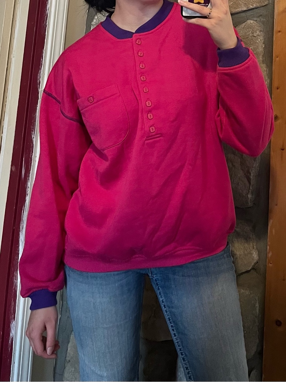 Vintage Pacer Retro Button-Down Sweatshirt